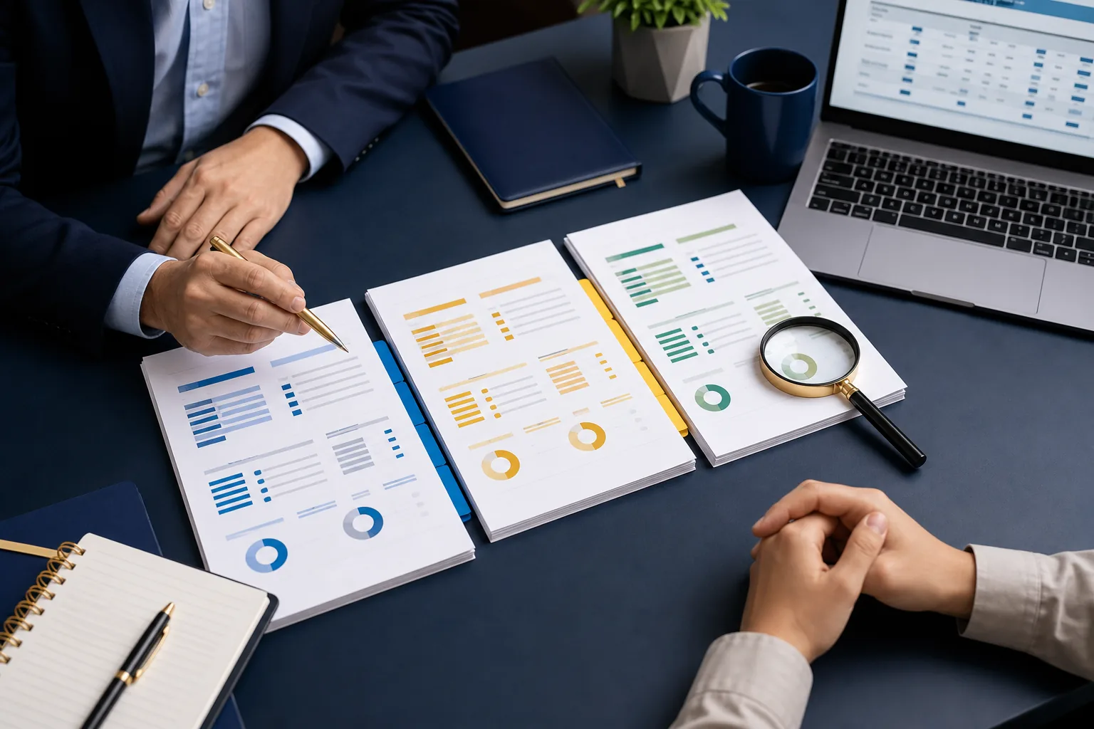 Credit report information organized for a detailed review